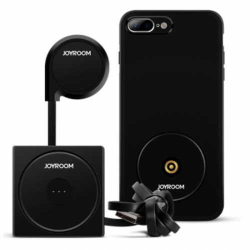 Joyroom комплект  (АЗУ,чехол-зарядка,беспровод.зарядка) для iPhone 6 цвет:черный