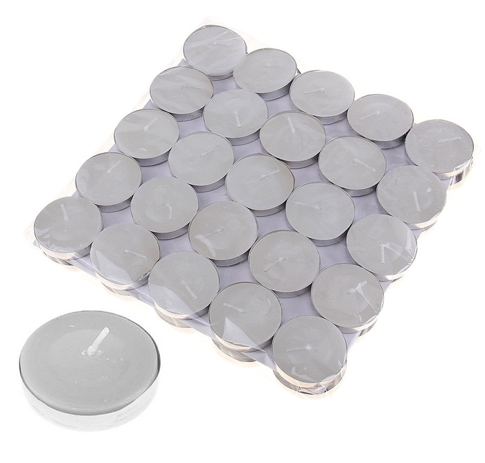 Свеча чайная (в гильзе) вес 9гр. упаковка 100шт 785217 купить в интернет-магазине Megaopt Беларусь